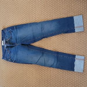 Loft Cropped Dark Wash Jeans